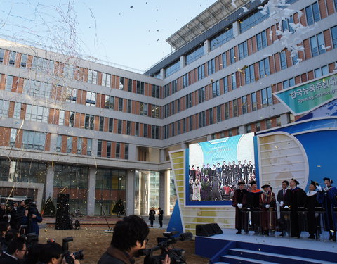 Officiële opening in Incheon (Korea) van de Songdo Global University Campus en van de State University of New York Korea (SUNY K