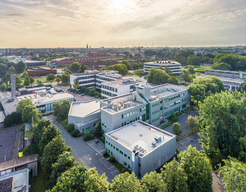 Drone opnamen Campus Kortrijk UGent