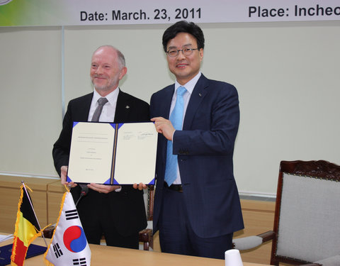 Memory of Understanding tussen UGent en IFEZ in Songdo (Zuid-Korea)