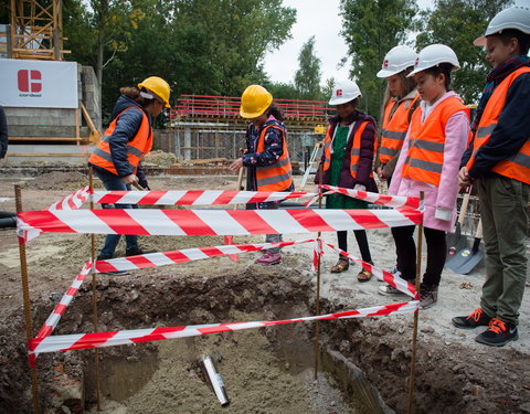 Eerstesteenlegging nieuwe schoolgebouw van de International School of Ghent (ISG) aan De Pintelaan-57263