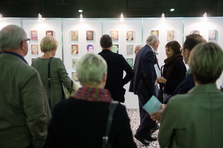 Opening tentoonstelling 'Belgische koorddansers’ met 52 schilderijen van Belgische premiers-59033