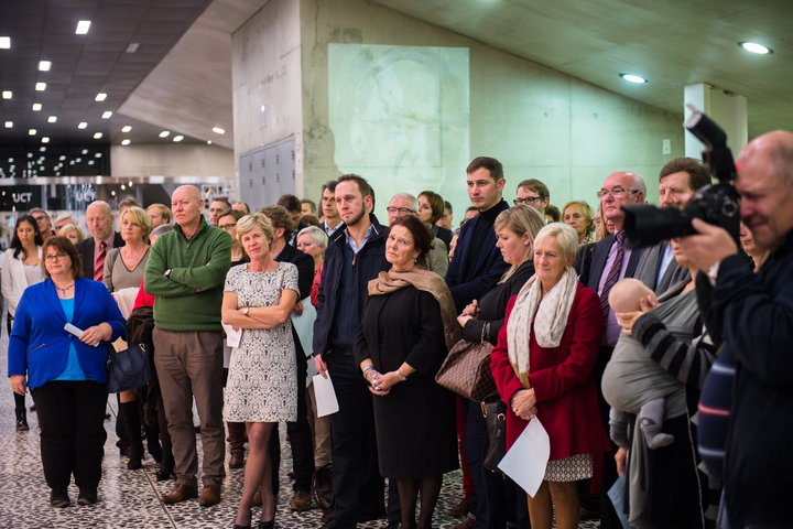Opening tentoonstelling 'Belgische koorddansers’ met 52 schilderijen van Belgische premiers-59045