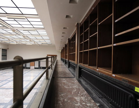 Interieur ontruimde Boekentoren voor restauratie-60476