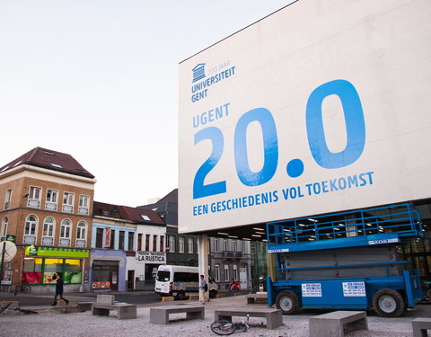 Bestickering 200 jaar UGent aan het Ufo