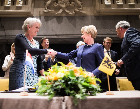 Ondertekening samenwerkingsakkoord tijdens Vlaams-Nederlandse top