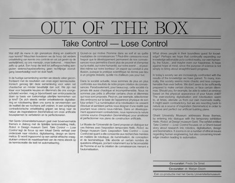 Tentoonstelling 'Out of the Box' in het kader van 200 jaar UGent