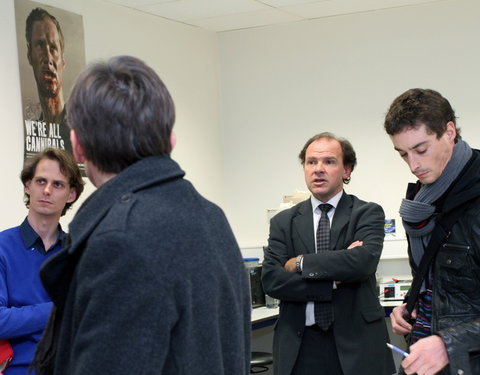 Bezoek Vlaams minister Muyters en verantwoordelijken van dopingbestrijding in de drie Gemeenschappen aan het UGent dopingcontrol